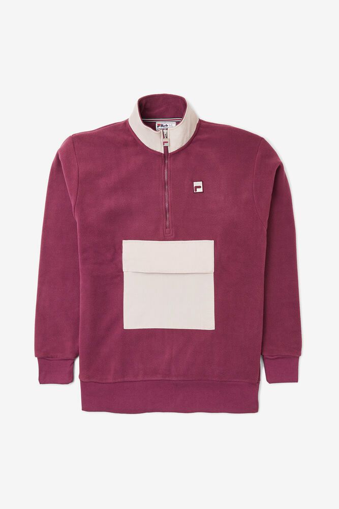 Fila Sweatshirt Herre Lyserød Kenny 1/2 Zip EIF-697430